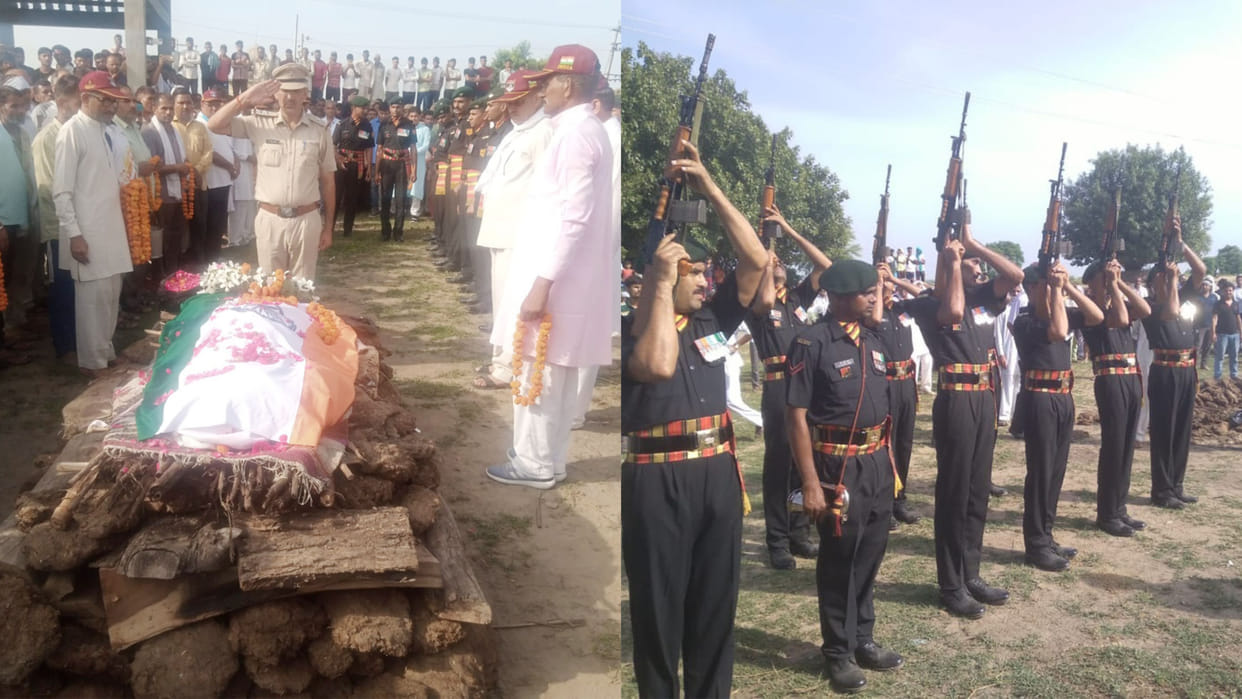 Army jawan cremated with state honours in Jind