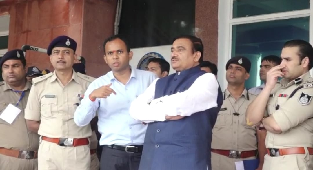 MP News: Home Minister Amit Shah and three CMs are coming to Bhopal, Minister Bhupendra Singh inspects the pre