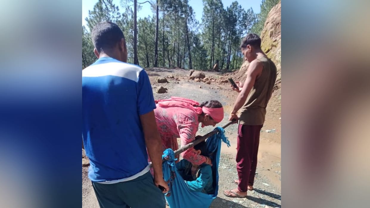 roads washed away in flash floods in mandi himachal pradesh