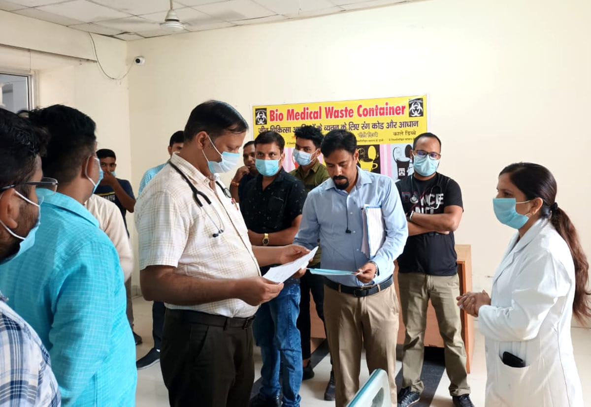 Investigation of preparations from Mockdrill, patient admitted in five minutes