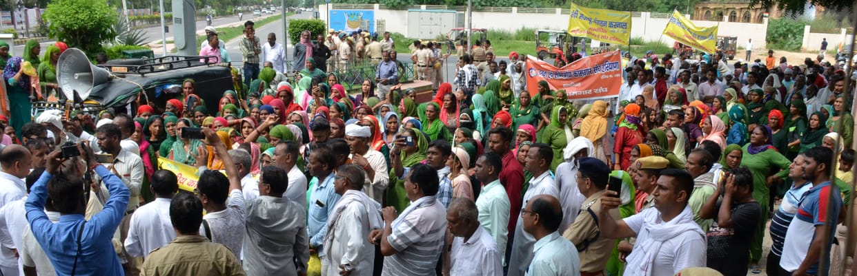 CM residence march, police stopped