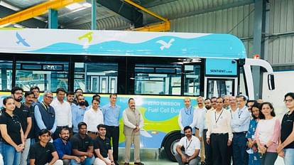 Union Minister Dr Jitendra Singh unveiled India's first indigenously built Hydrogen Fuel Cell Bus