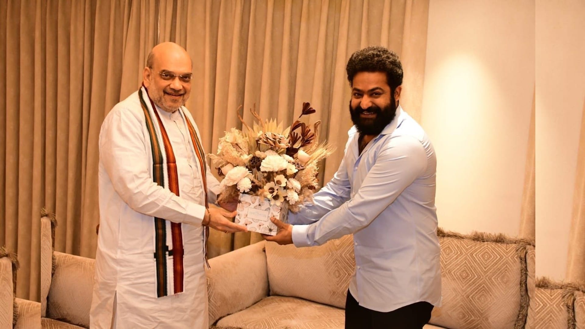 home minister Amit Shah meets South Actor Jr NTR in Hyderabad