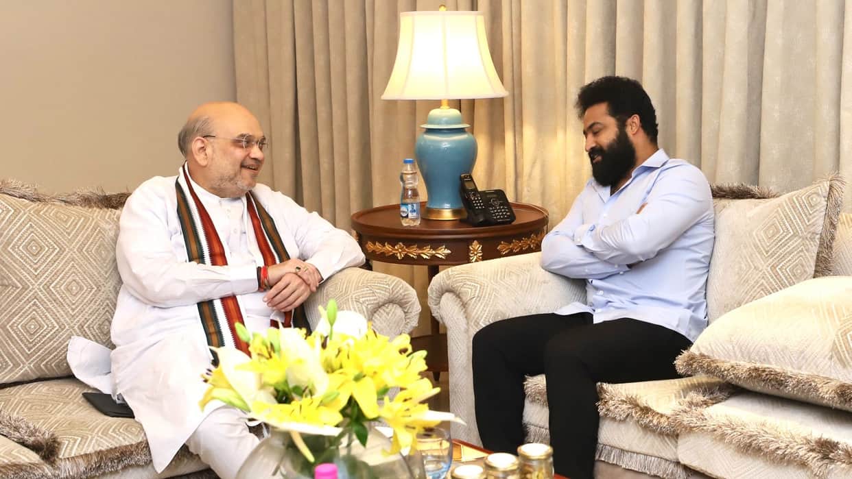 home minister Amit Shah meets South Actor Jr NTR in Hyderabad