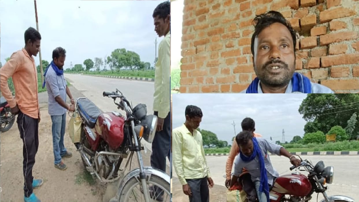 run bike through gas cylinder 5th pass auto rickshaw driver made gas powered bike news in hindi