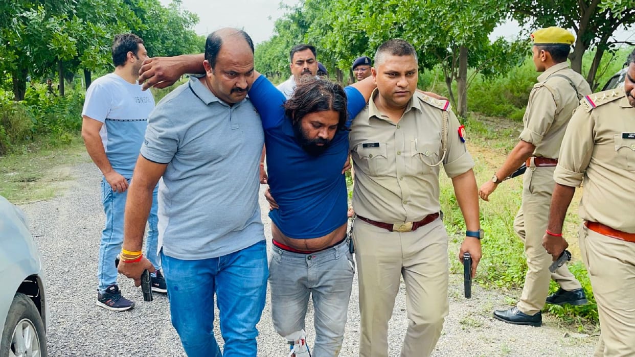 miscreant shot at in encounter by Greater Noida police two arrested