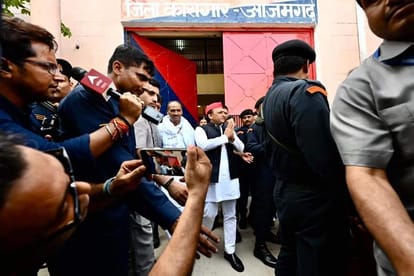Akhilesh Yadav visit Azamgarh today after by election he will meet jailed MLA Ramakant Yadav