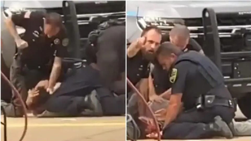 US cops suspended over viral video showing them beating man