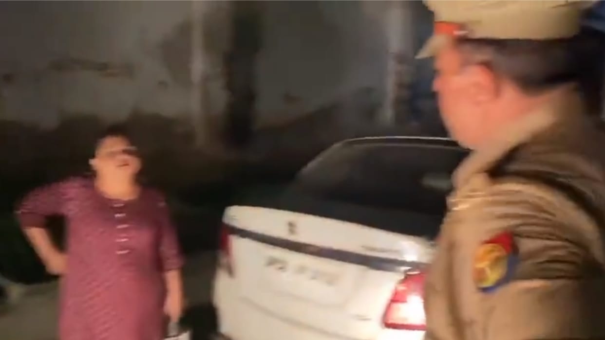 A woman puts a serious charges against a police man in Lucknow.