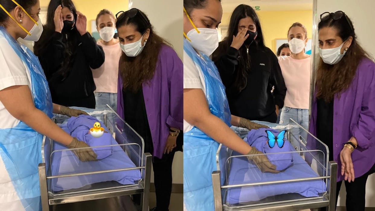 sonam kapoor baby boy first pic rhea kapoor cried with joy after seeing newborn Nephew