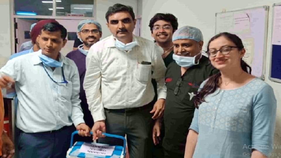first successful heart transplant done in RML hospital of a woman heart received from brain dead girl from Cha