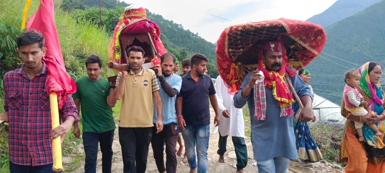 Mother Nanda Rajarajeshwari's doli reached Digoli