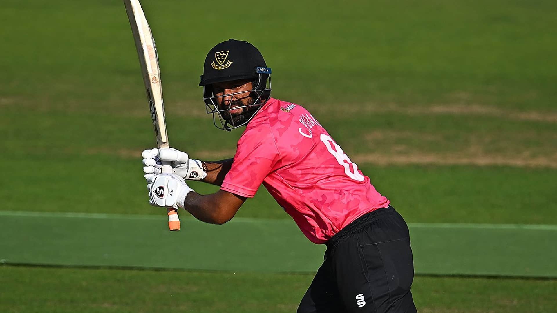 Cheteshwar Pujara hits third century in England Sussex vs Middlesex Royal London One Day Cup 2022 video watch