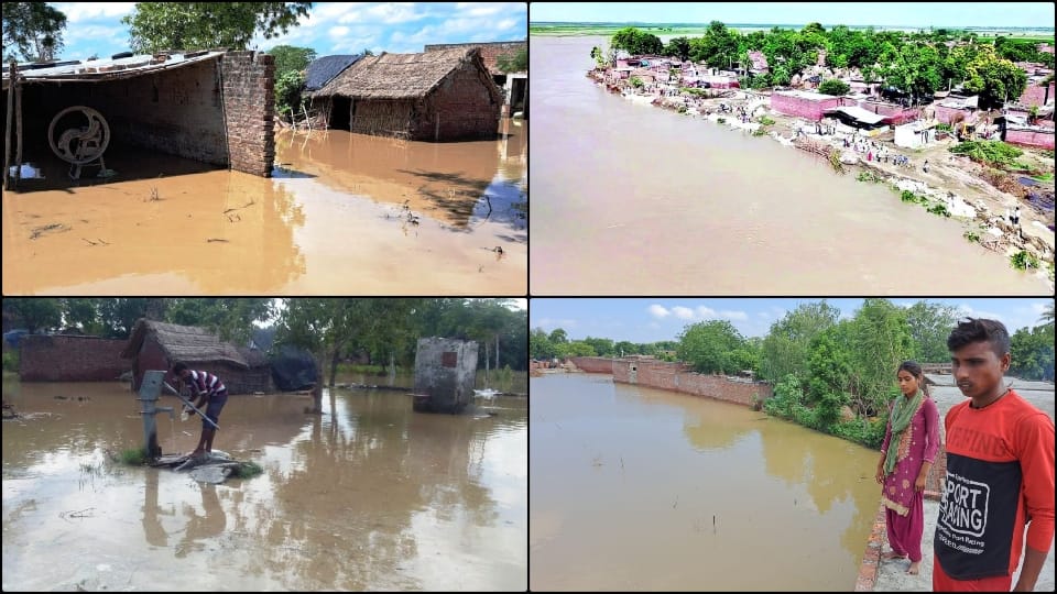 flood water reached 40 villages of kasganj after Ganga water level rising