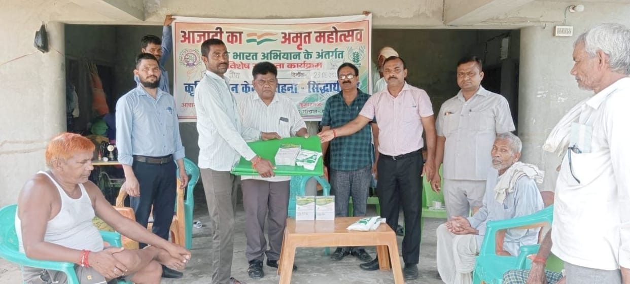 plastic bag distributed among farmers