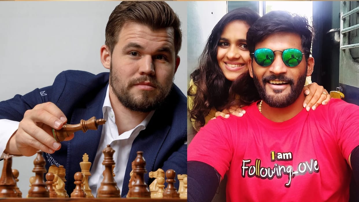 world champion Magnus Carlsen befitting reply to Abhi and niyu on Social Media Chess and Cricket