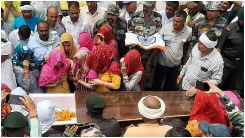 Martyr Satpal Singh Last Journey Tiranga Rally Jaitpur Village of Jhunjhunu
