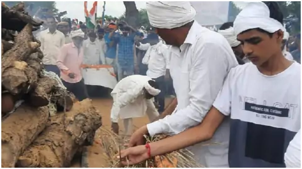 Martyr Satpal Singh Last Journey Tiranga Rally Jaitpur Village of Jhunjhunu