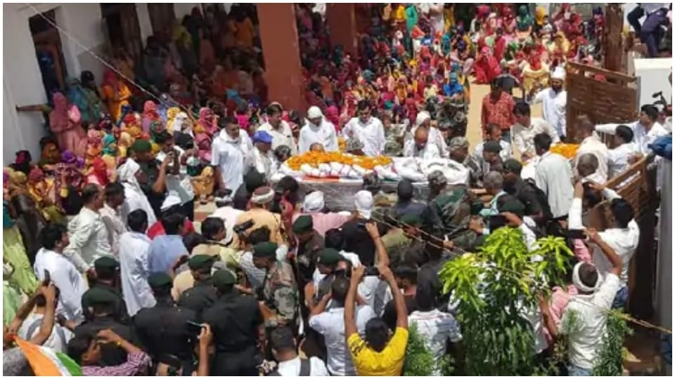Martyr Satpal Singh Last Journey Tiranga Rally Jaitpur Village of Jhunjhunu