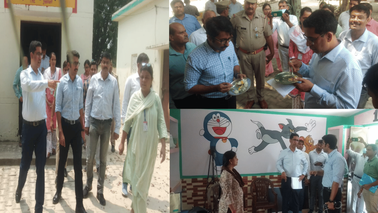 Meerut:Principal Secretary Public Works and Nodal Officer Narendra Bhushan inspected the community center in K