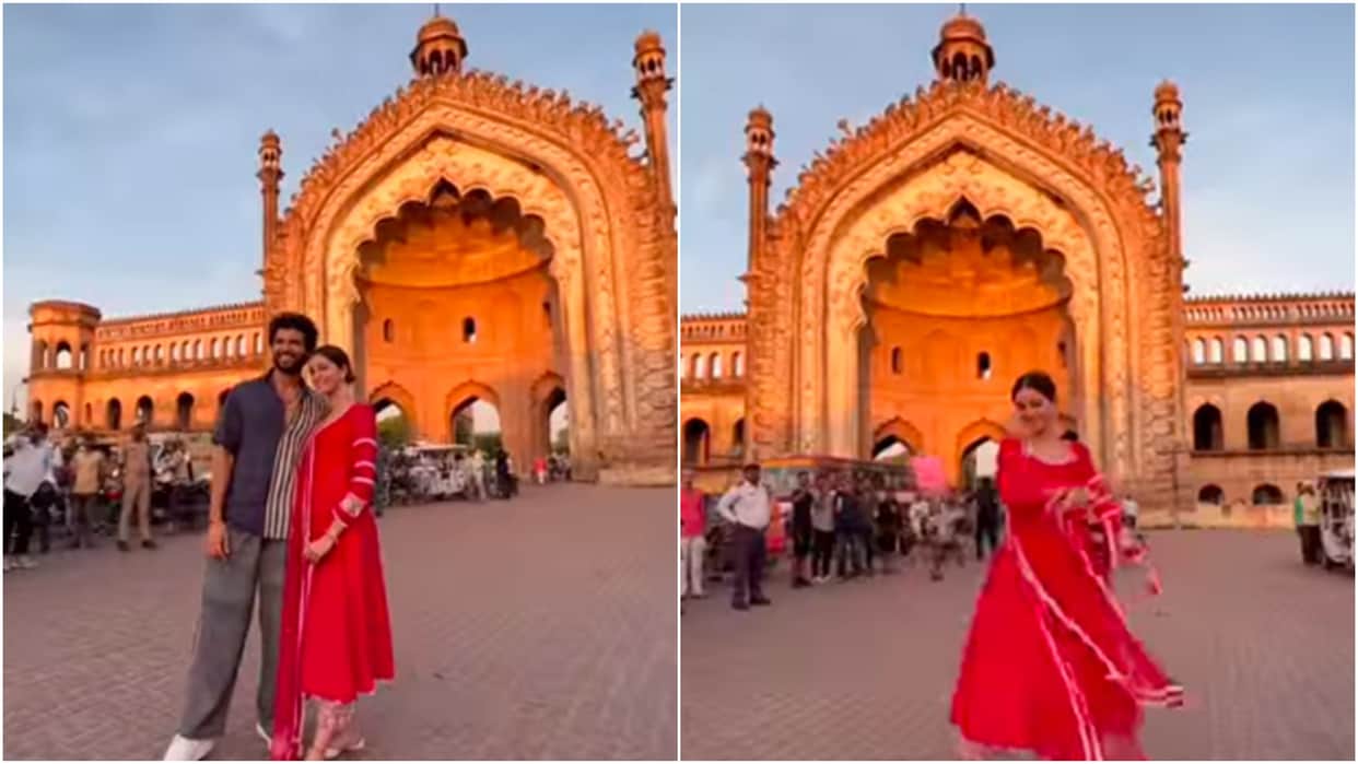vijay deverakonda and ananya pandey reached lucknow to promote his film liger