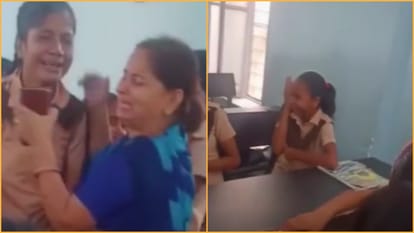 students cried on teacher transfer in Alwar teacher also get emotional