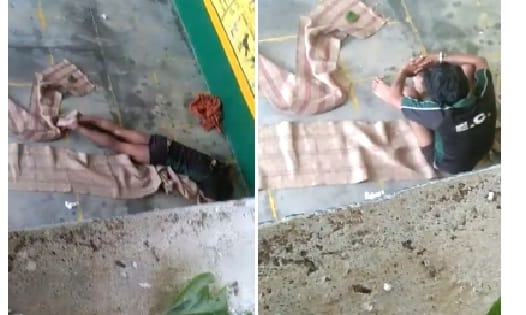 Drunk teacher's ruckus in Mahoba, video shows her lying on the ground after taking off her paint