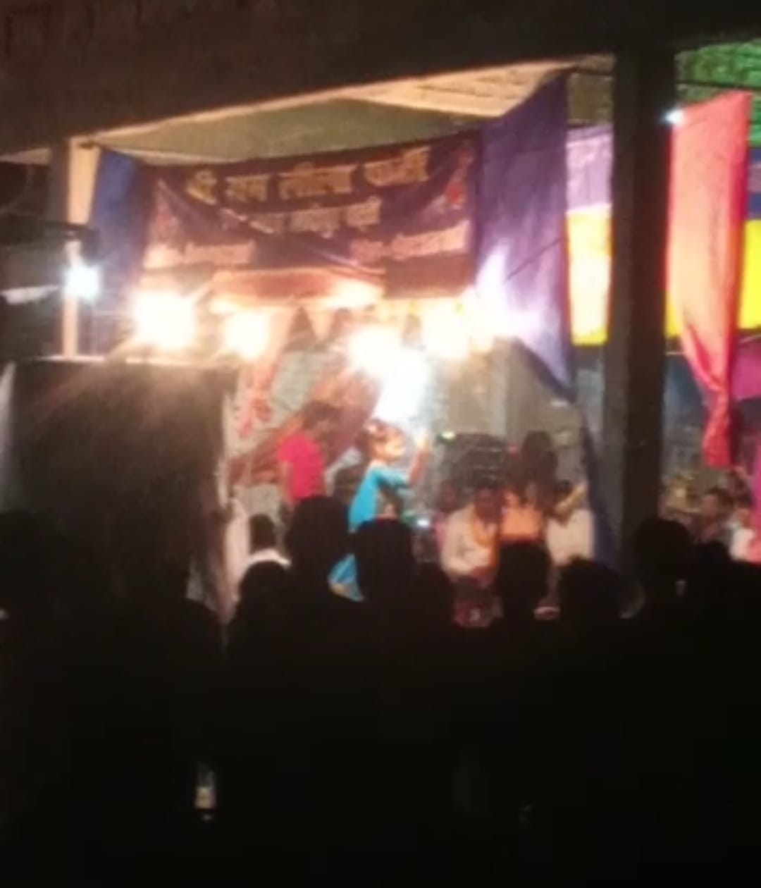 Rasleela during the day, dances of the dancers in the night