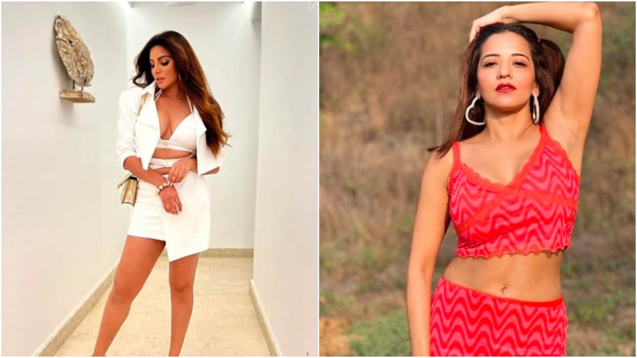 shama sikander hot look in white dress and monalisa glamorous photoshoot celebrity update in 10 pictures