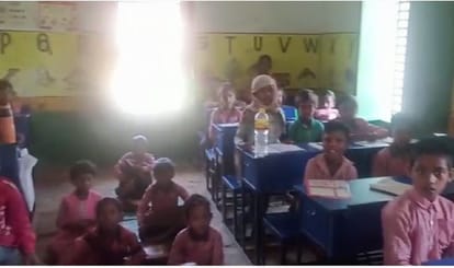 mid day meal in sonbhadra childrens said we eat bread with salt video viral