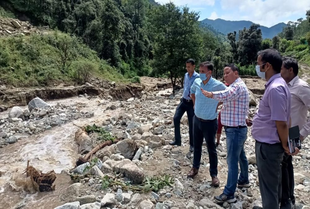 Cloudburst In Tehri: Field full with debris and cROPS destroyed photos