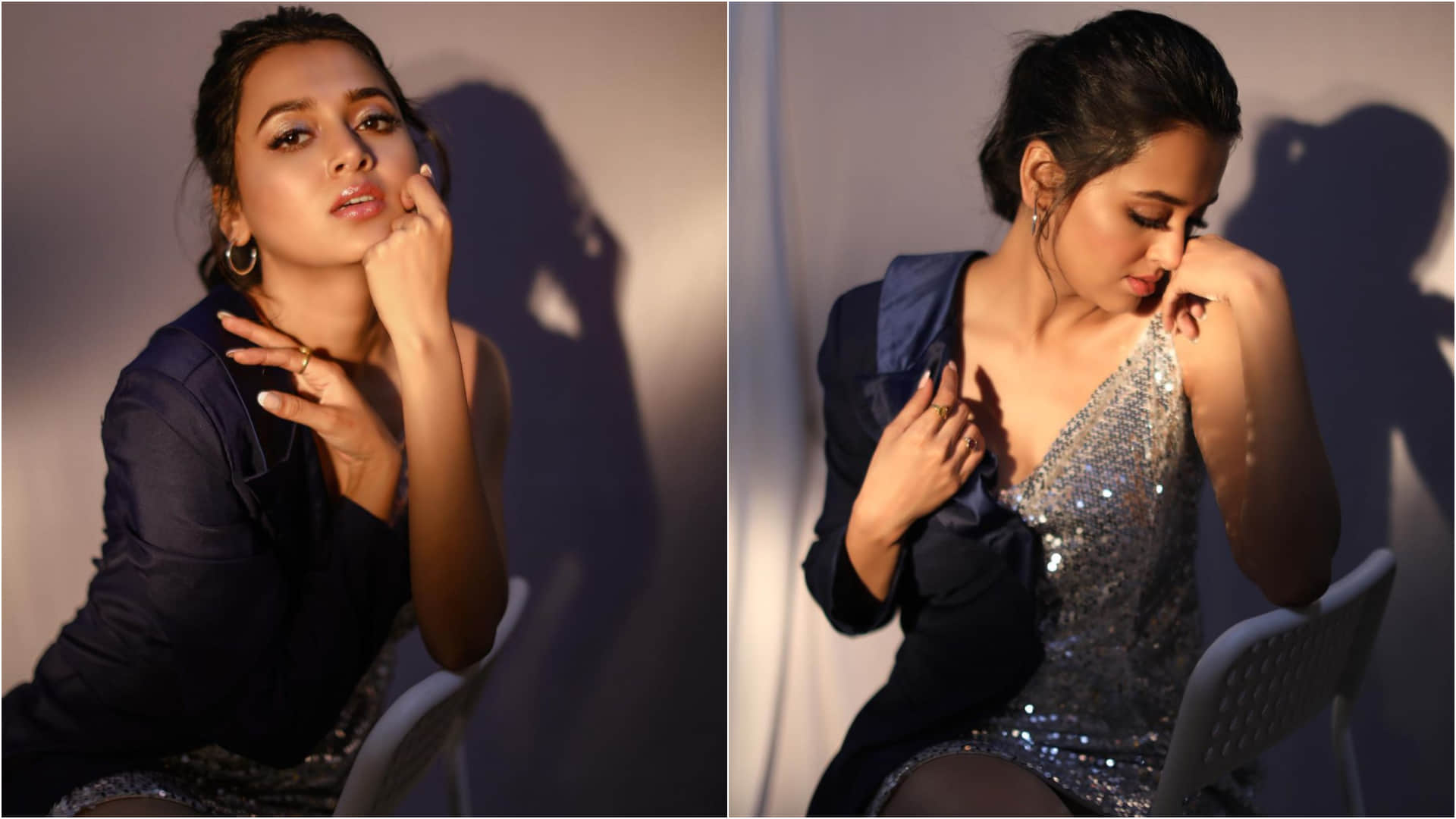 tejasswi prakash share pics in shimmer silver mini dress looks stunning