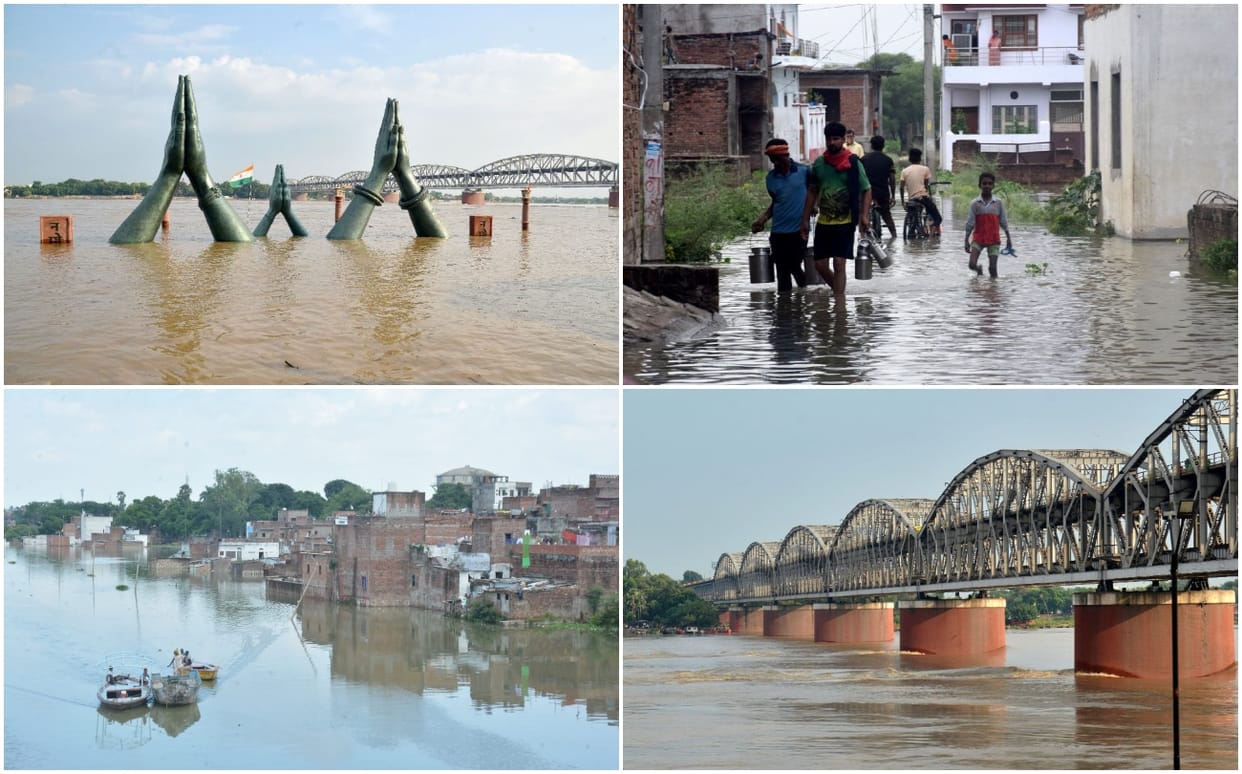 Flood in varanasi Ganga water level about to touch red mark panic in coastal areas
