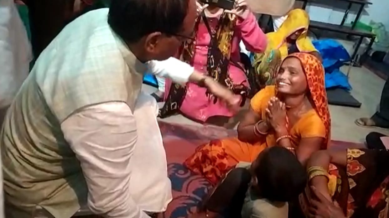 CM Shivraj visited the flood affected villages of Morena