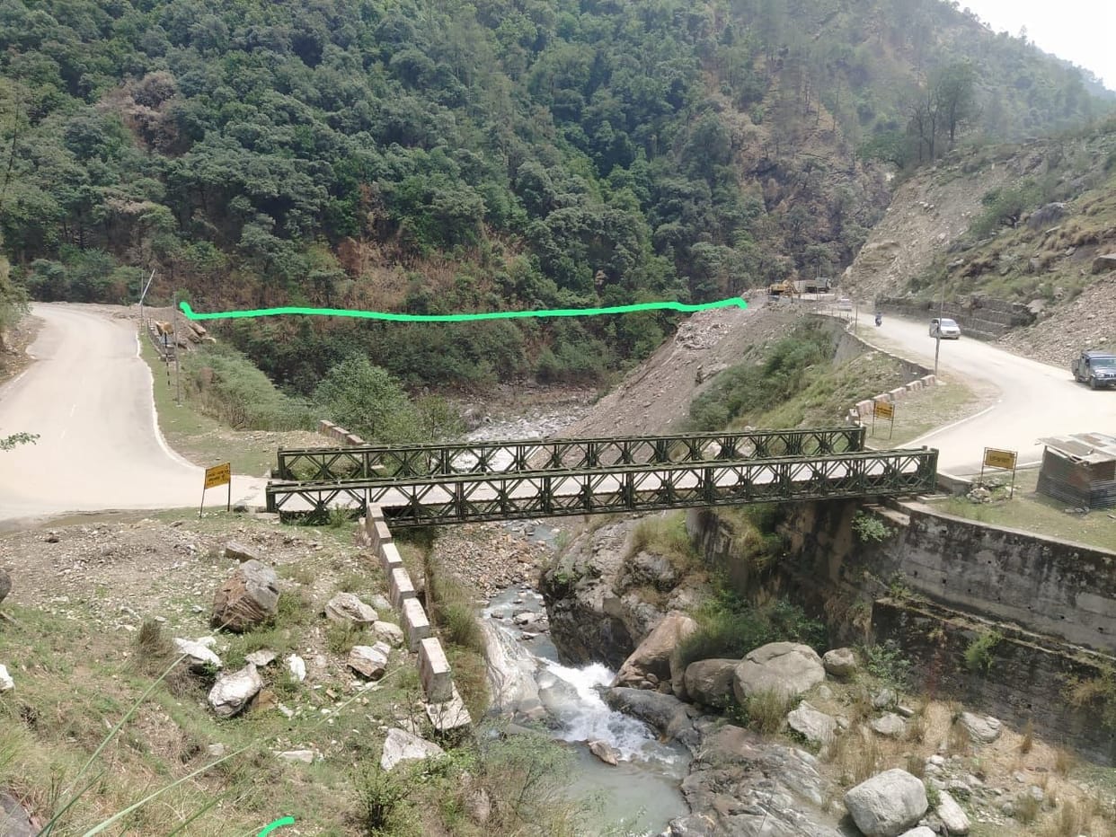 Forest Department stopped the work of double lane bridge