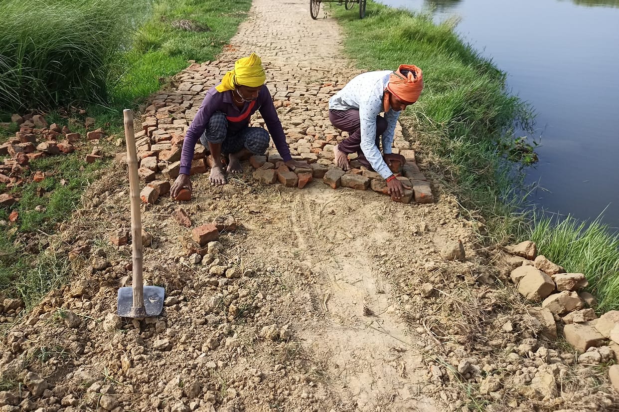 Potholes on most of the roads in the district