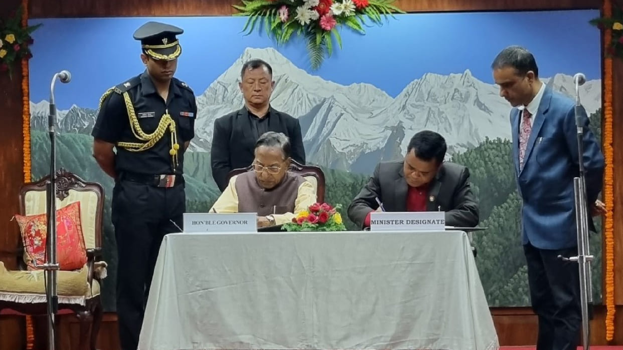 Sikkim: Former Assembly Speaker Lal Bahadur Das takes oath as minister portfolio not yet allotted