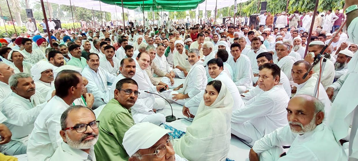 Wool sugar mill officers forcibly put on dharna