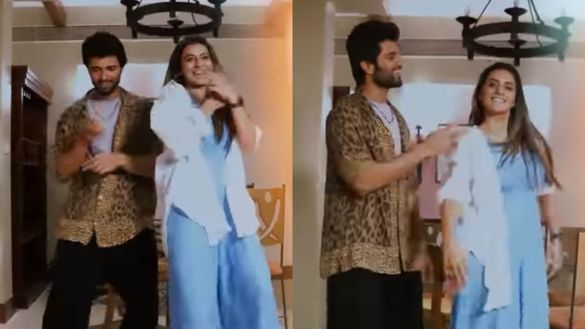 Bhojpuri actress Akshara Singh Dances with Liger fame actor vijay devrakonda on song aafat getting viral