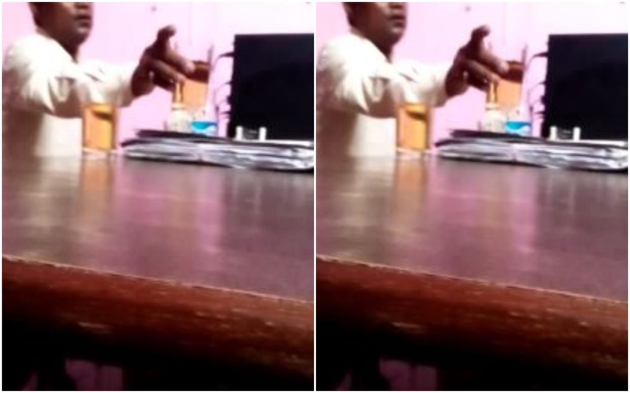 Video of drinking wine in ADO office of Shahabganj block goes viral two  suspended