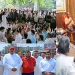 धरना-प्रदर्शन करते त्यागी समाज के लोग।