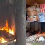पटाखा फैक्टरी में लगी आग