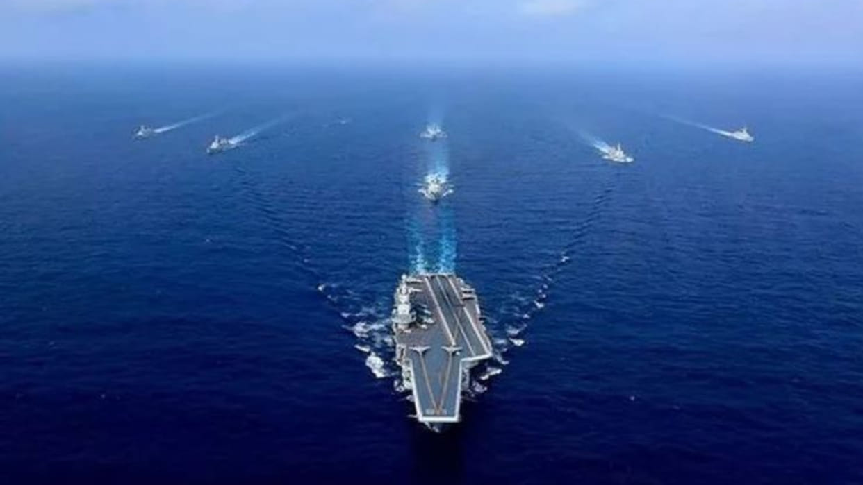 Chinas aircraft carrier conducts combat drills with full battle group in South China Sea amid Taiwan tensions