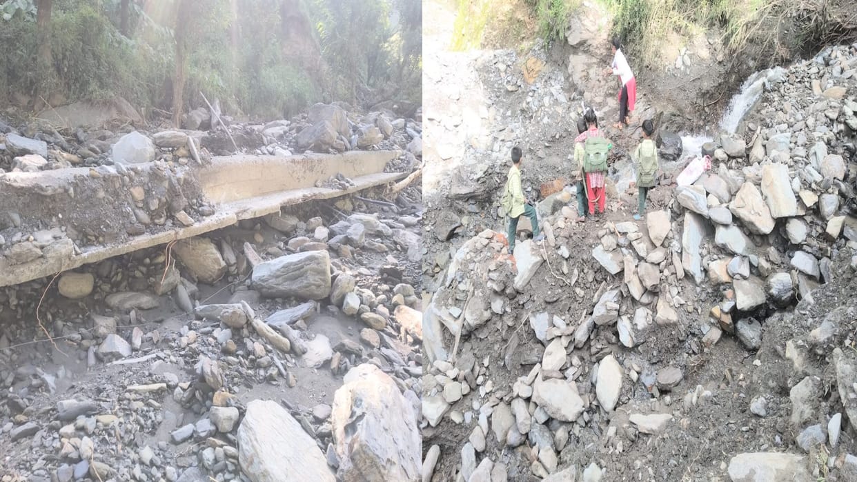 Himachal weather update, heavy rain alert, many roads closed due to cloudburst in seraj mandi