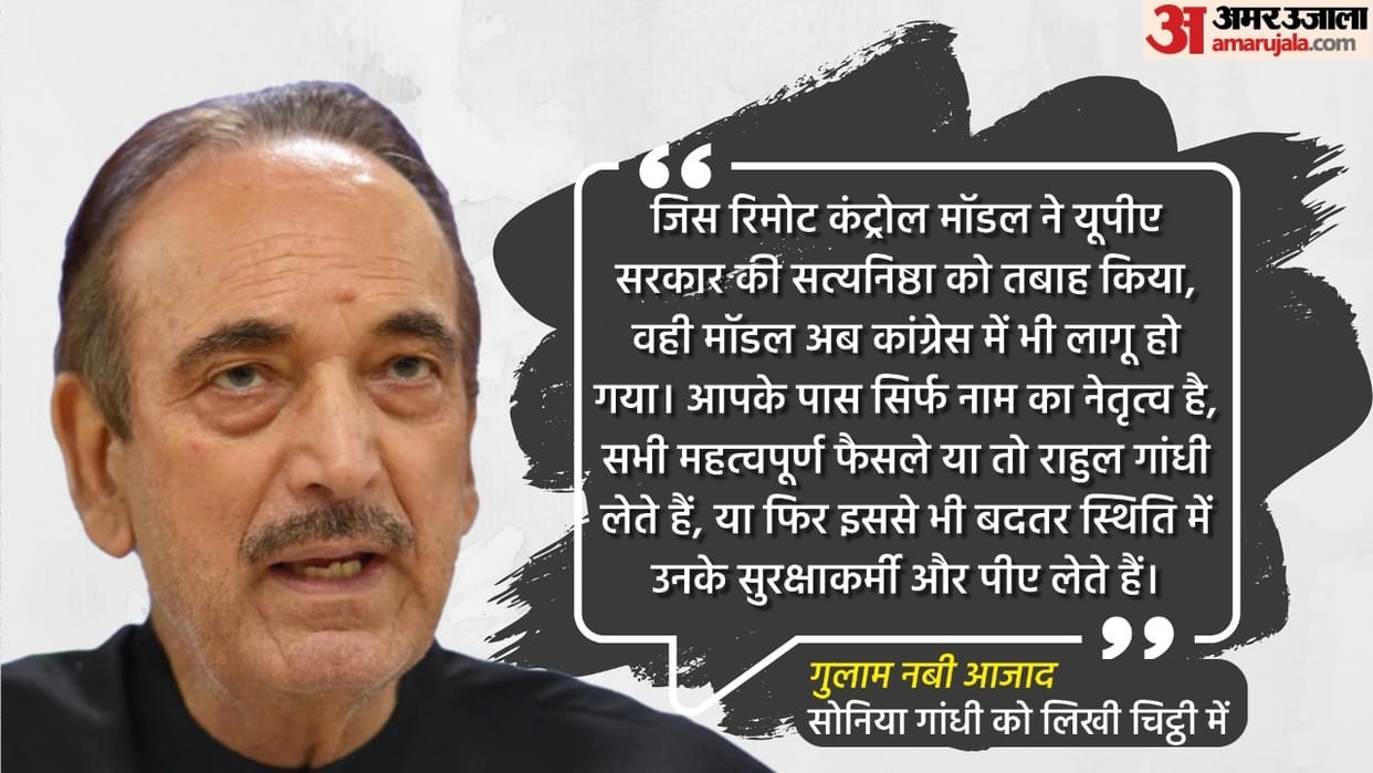 Azad Attack on Congress: Manmohan government used to run with remote , now party running like