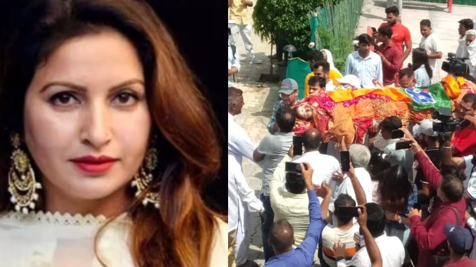 BJP leader Sonali Phogat cremated at crematorium in Rishi Nagar of Hisar