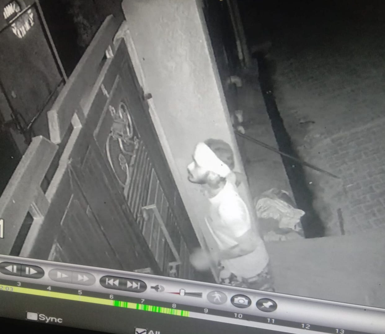 The family slept and the thief climbed the wall and took away the jewelry from the chest
