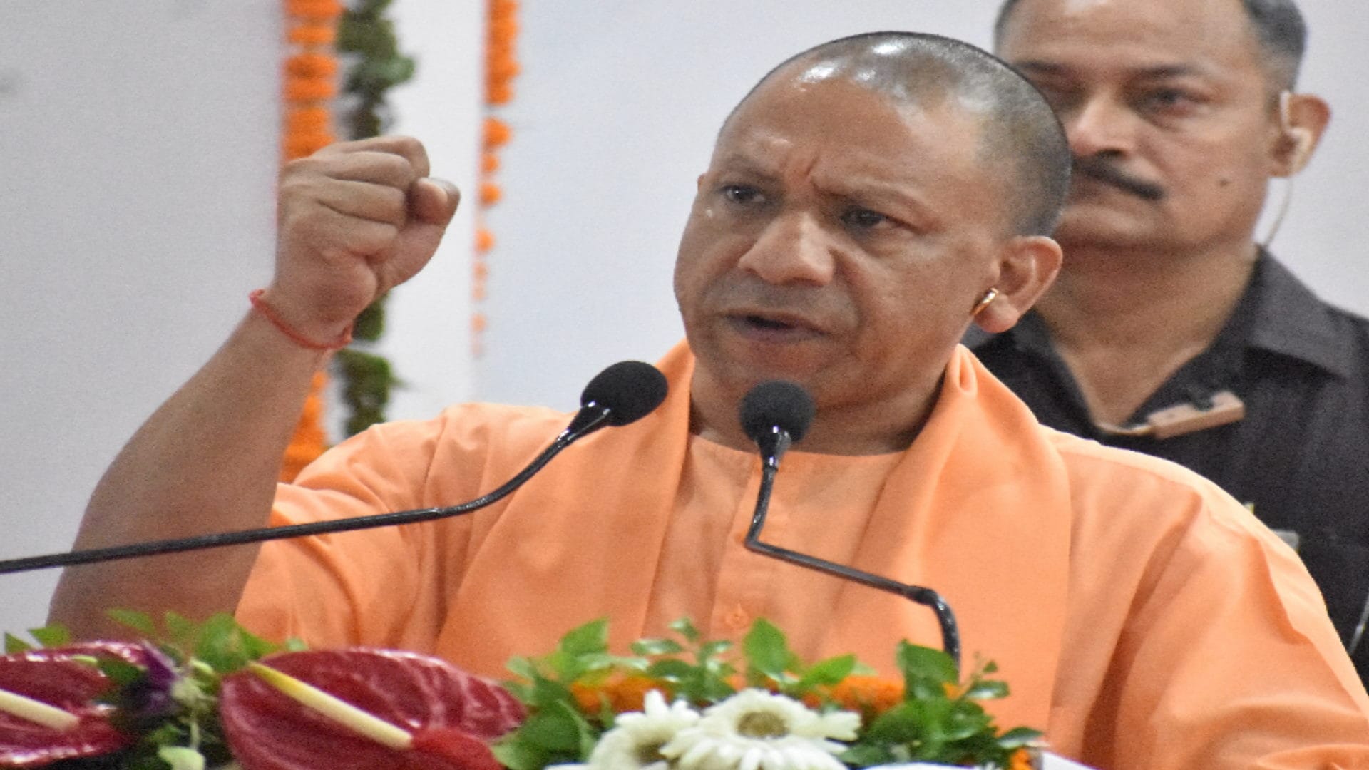 CM Yogi Adityanath distributed smartphones and tablets to the students in CCSU in Meerut