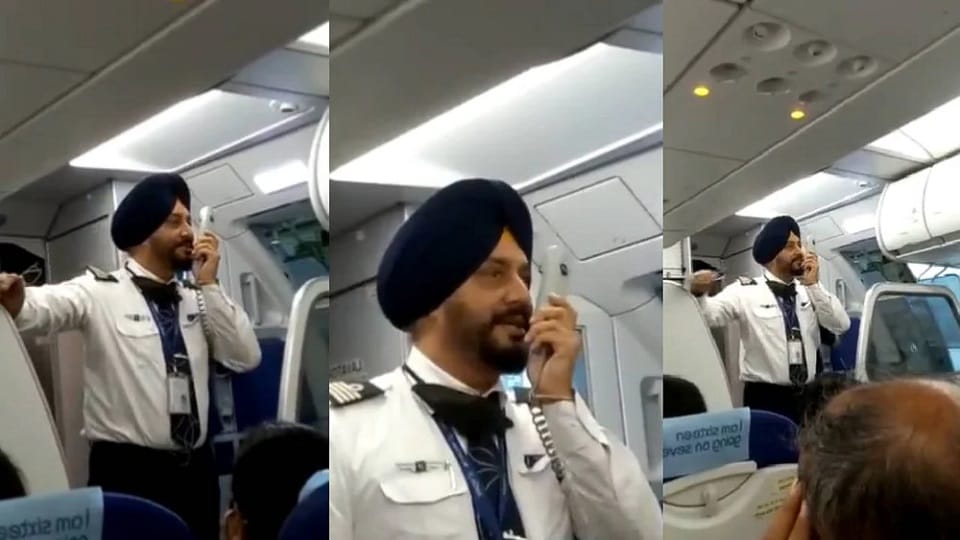 Viral video: Pilot making announcement in Punjabi, English see video