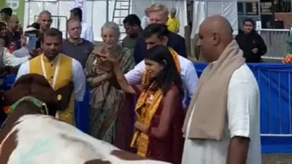 Rishi Sunak and wife perform ‘gau pooja’ in London